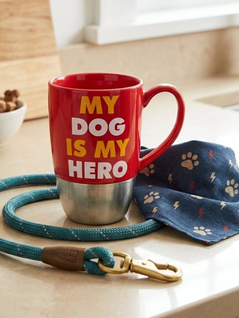 Disney Red My Dog is My Hero Ceramic Mug with Yellow and White Lettering